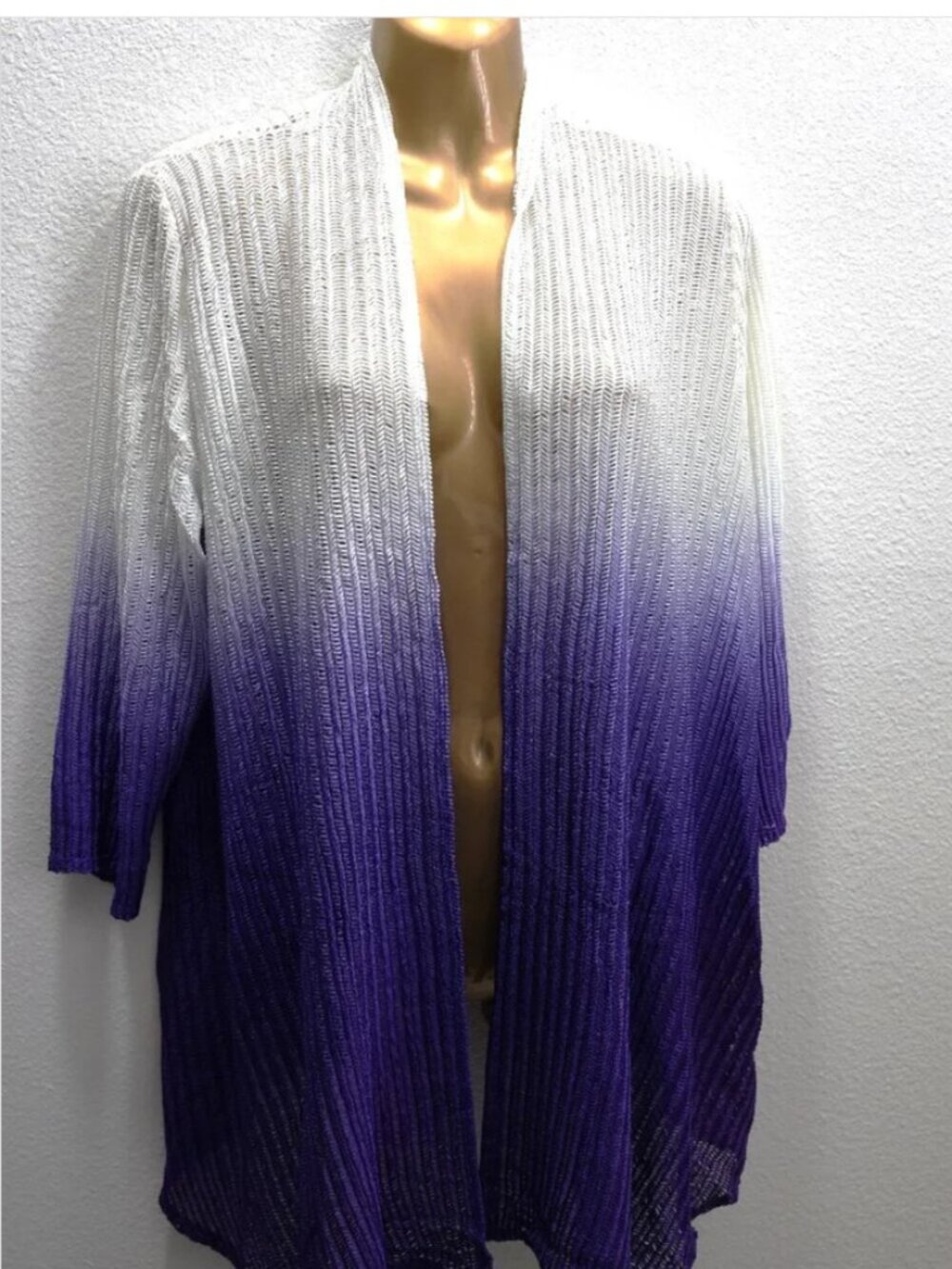 Chico's Travelers Collection Dip Dyed Mackenzie Cardigan Jacket size 2 NWT
